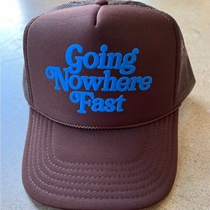 Going Nowhere Fast Brown Trucker Hat